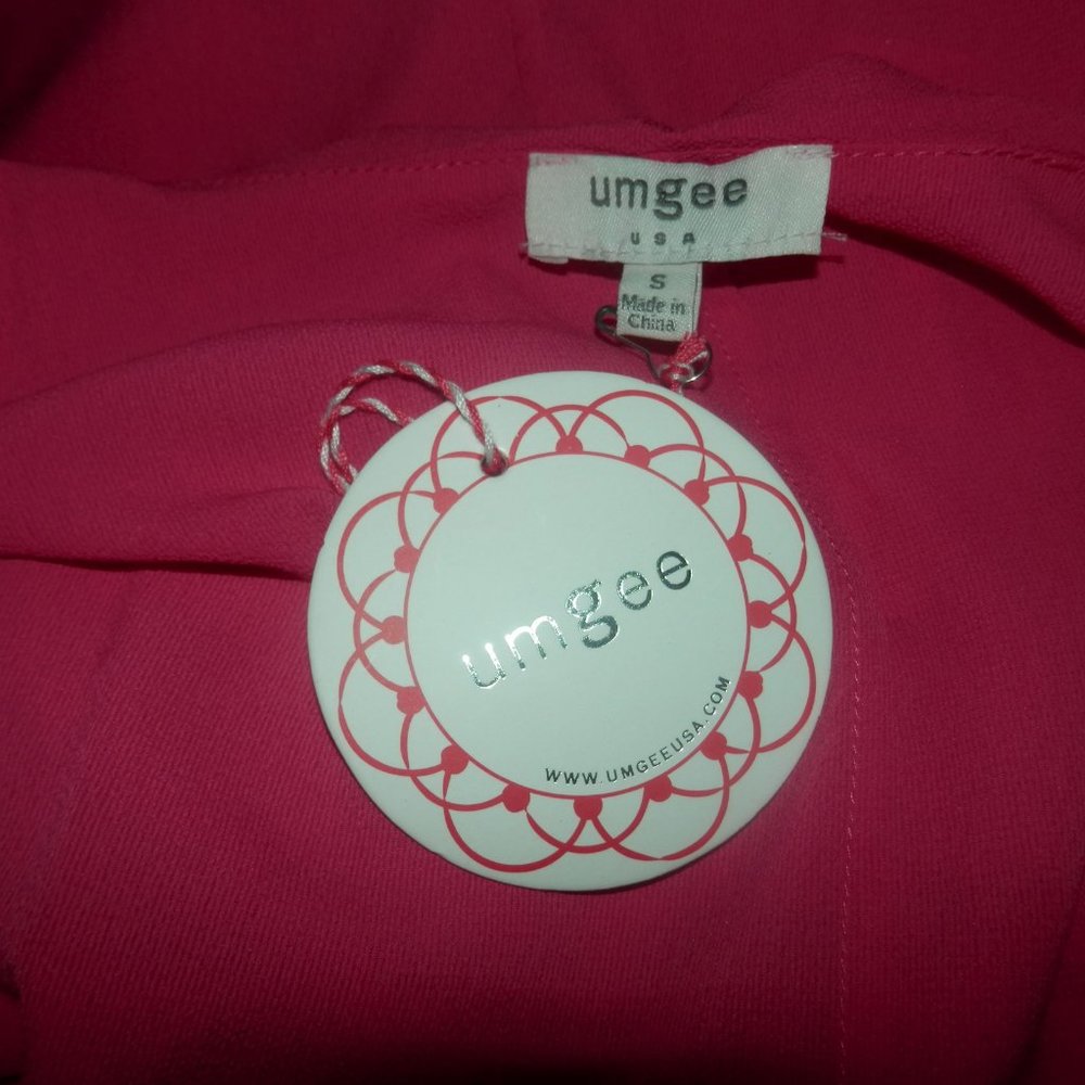 UMGEE Top Small Solid Pink Cold Shoulder - Picture 4 of 4